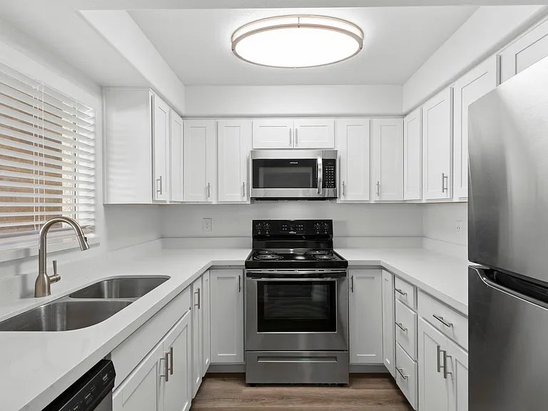 Imagine cooking in your brand new kitchen. Our remodeled floor plans start at $1895 include Custom soft close cabinets, quartz countertops, stainless steel appliances. Walk in pantry's available in select floor plans.