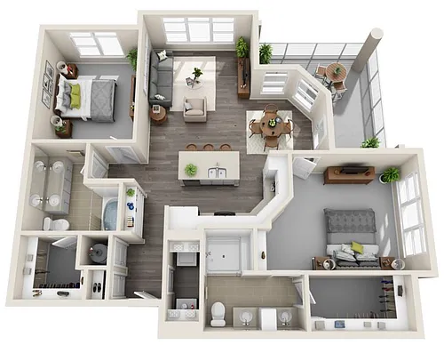 Floor plan B3 - 2 Bedroom