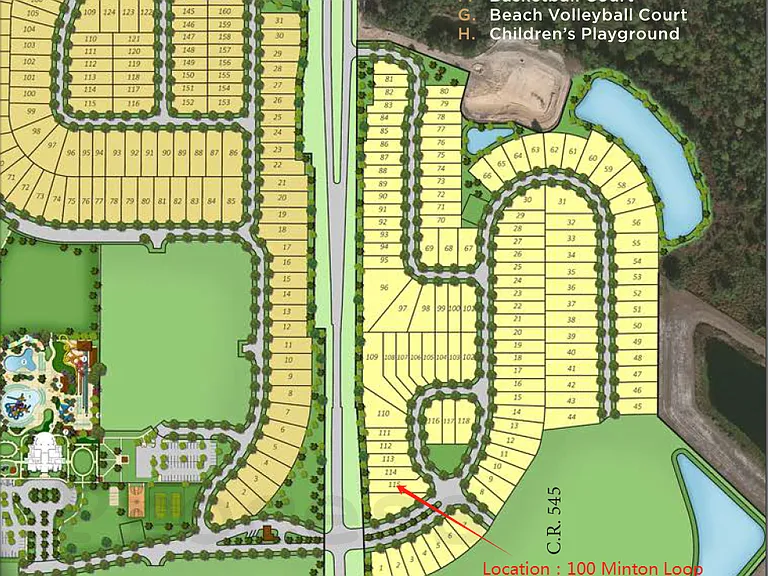 The Location of 100 Minton Loop in Encore