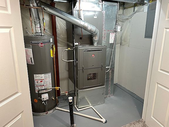 Mechanical room in basement