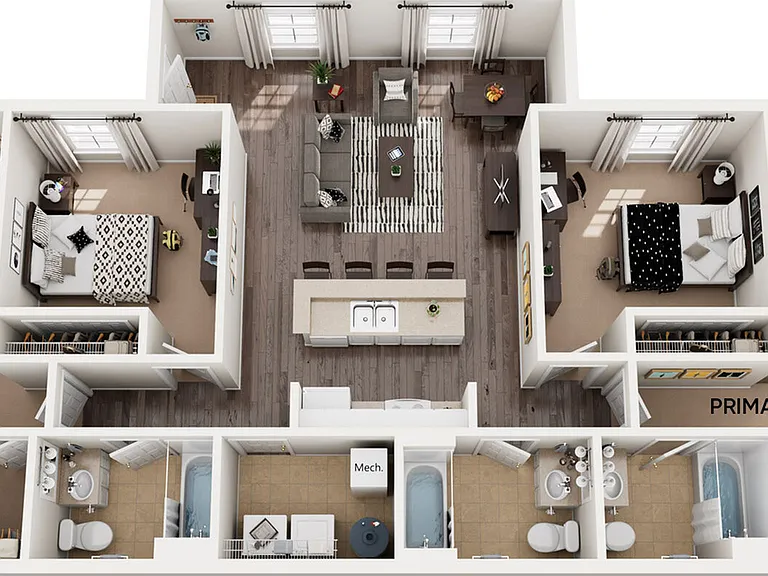 D3 Floor Plan | The Quarters | Lafayette University Apartments for Rent D3 Floor Plan | The Quarters | Lafayette University Apartments for Rent
