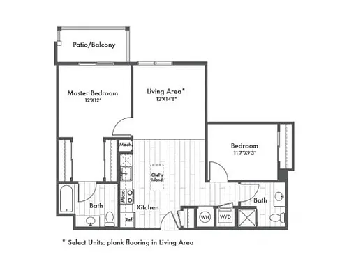 Floor plan B3 Two Bedroom