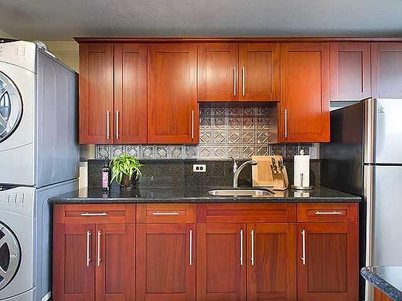 Mahogany wood with soft close hinges