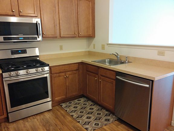 Kitchen with stainless steel applicances