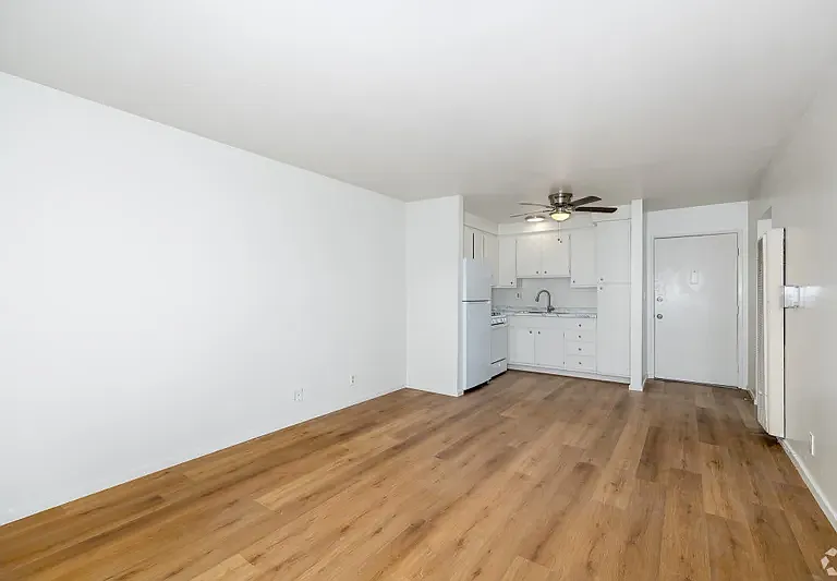 kitchen and living room