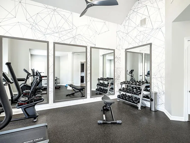 Fitness center with strength and cardio equipment
