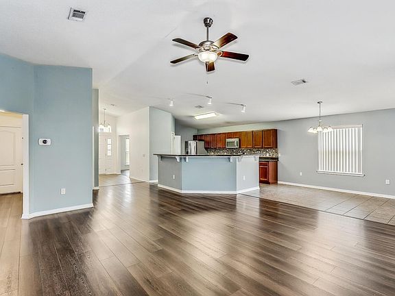 Living with dining and kitchen view