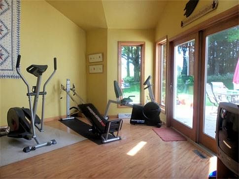 The sunroom--a place to exercise, a sitting room or great in-home office