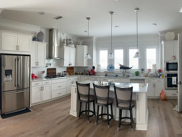 Ornaments and countertop appliances not included