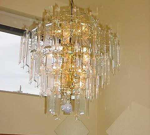 Chandelier above Entry