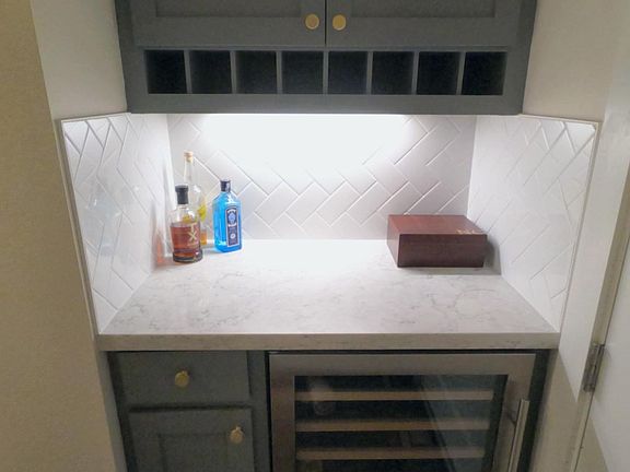 Built in Bar with Wine Fridge