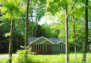 Nestled back from the road