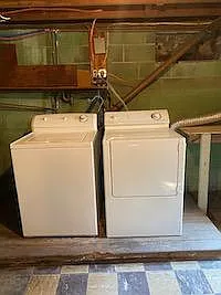 Laundry in basement