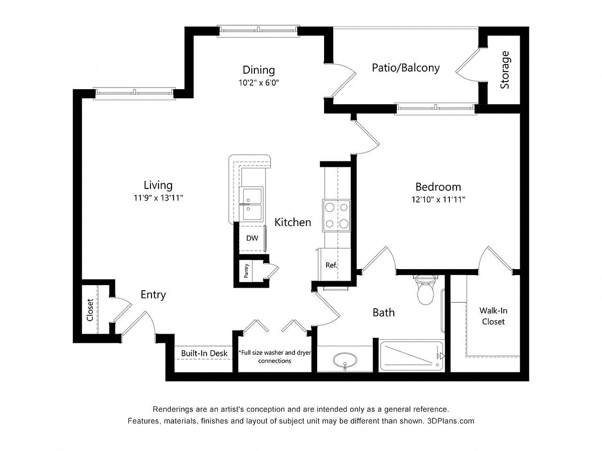 Floor plan One Bedroom