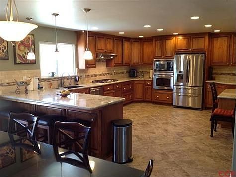 View from dining area towards kitchen