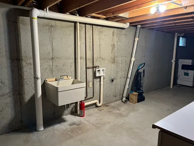 laundry and storage room