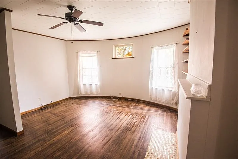 Apartment 1 (2 bed 1 bath) living room with beautiful hardwood floors----unit is currently rented at $1,295.00
