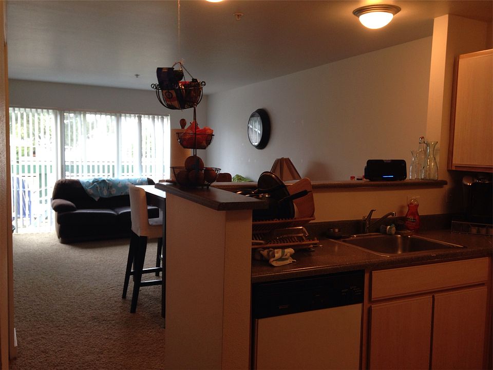 Kitchen, living and dining room