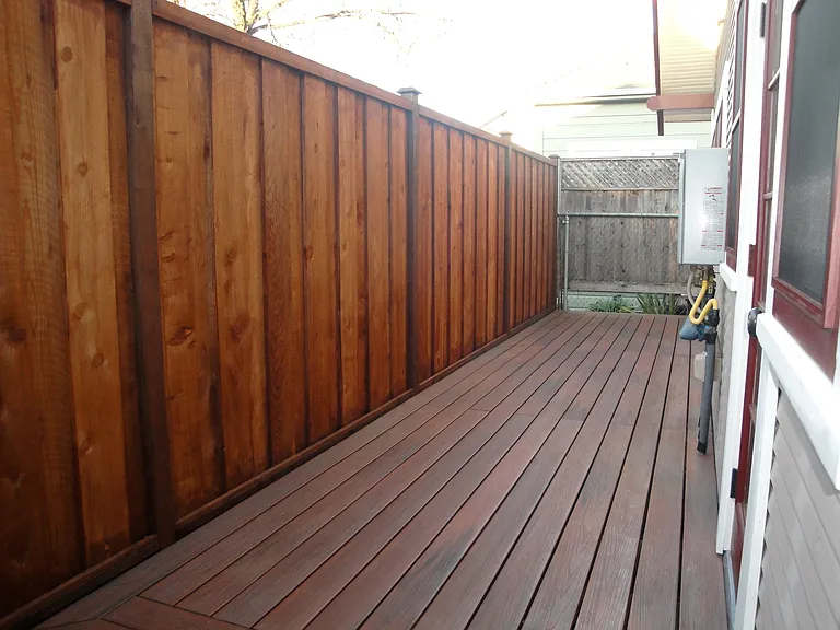 Private rear deck.