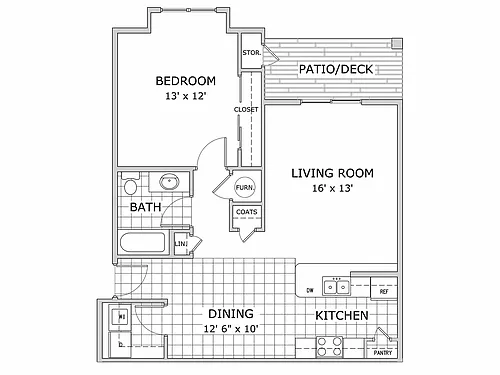 Floor plan 1 Bedroom
