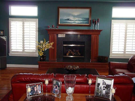 Gas fireplace in large family room