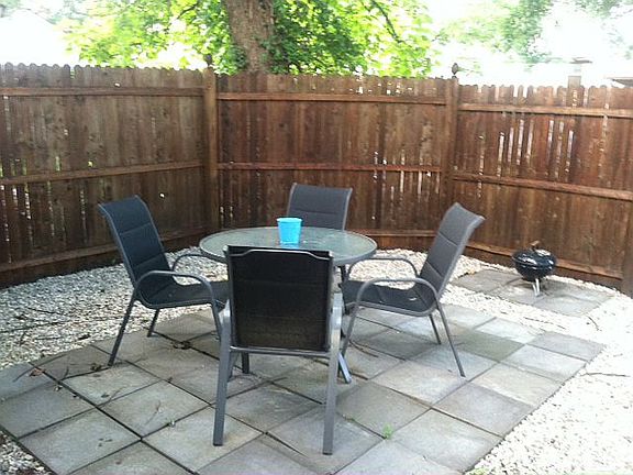 lawn to the right of patio