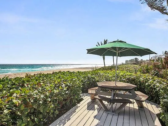Private beach deck