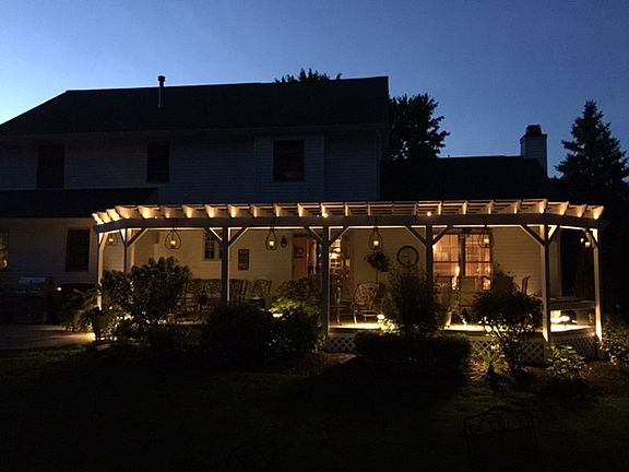 Lighted deck/pergola