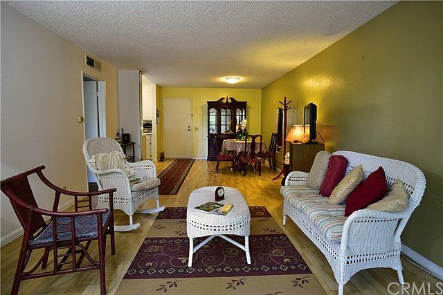View from the balcony of the spacious living and dining room