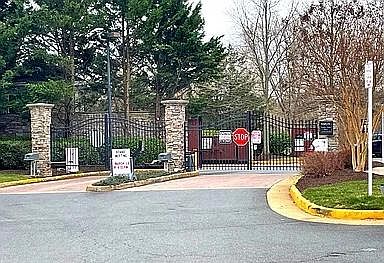 Gated main entrance