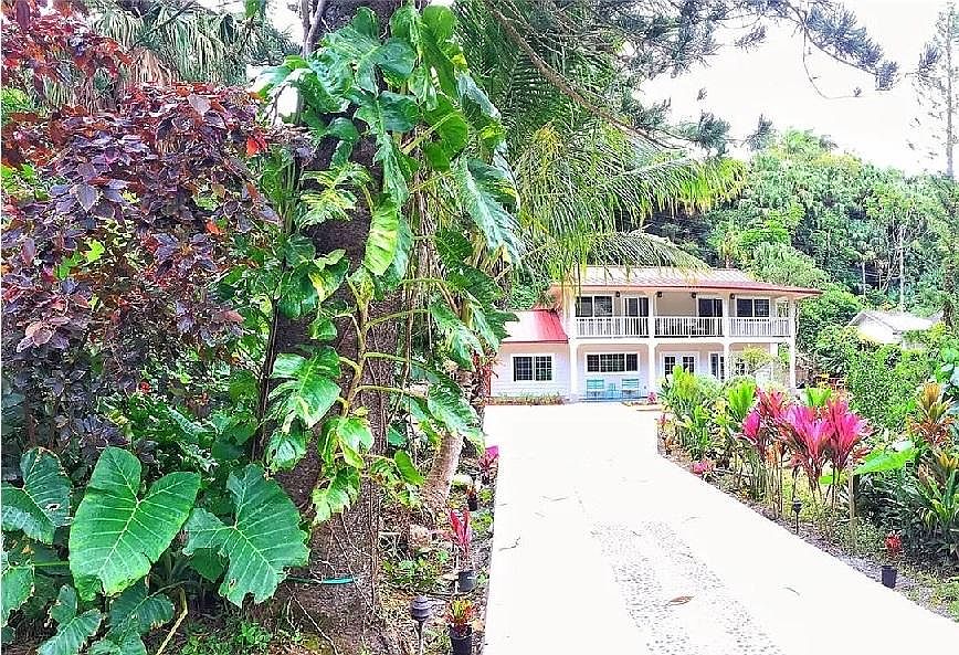 Roadside view of home and property
