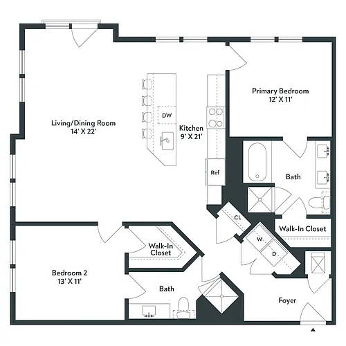 Floor plan B2 Piedmont