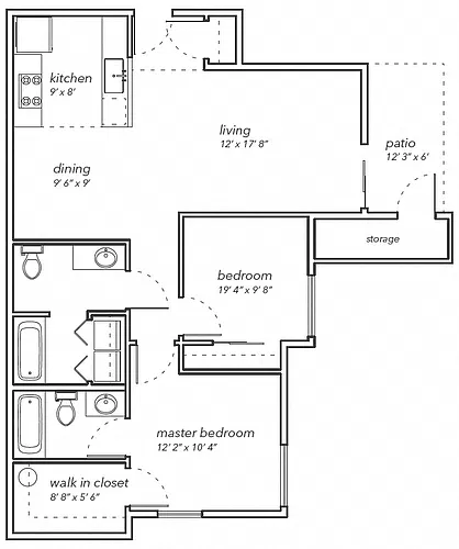 Floor plan Two Bedroom - 2