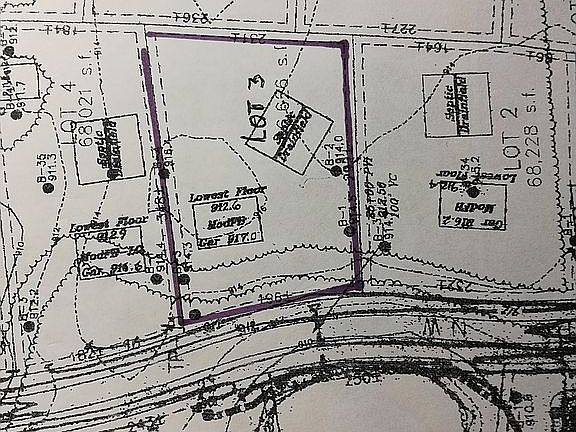 Survey with proposed house