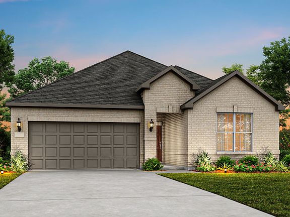 The Parker, a one-story home with 2-car garage, shown with Home Exterior 31