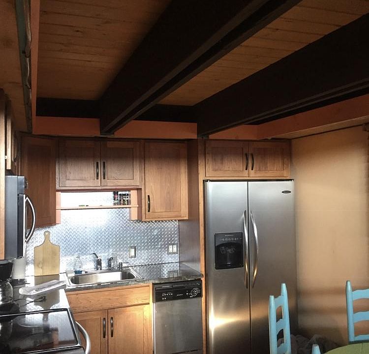 Wooden floors throughout.