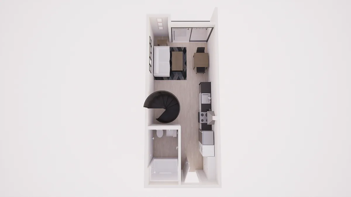 Floor plan Luxury Loft - Third Floor with Juliette