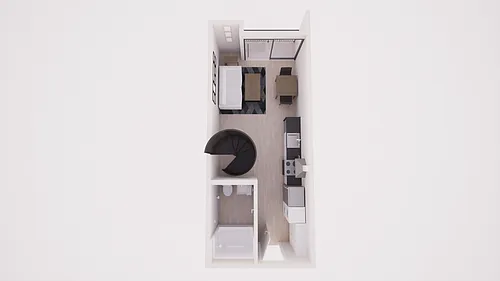 Floor plan Luxury Loft - Third Floor with Juliette