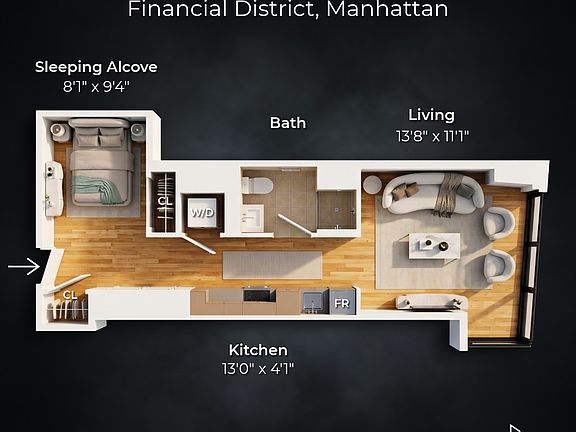 2nd image of 7 Dey St APT 8C