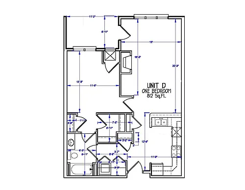 Floor plan 812 sq ft