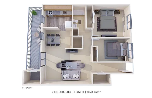 Floor plan Two Bedroom