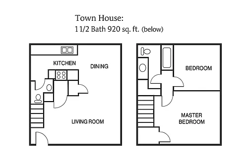 Floor plan 2-Story Townhome