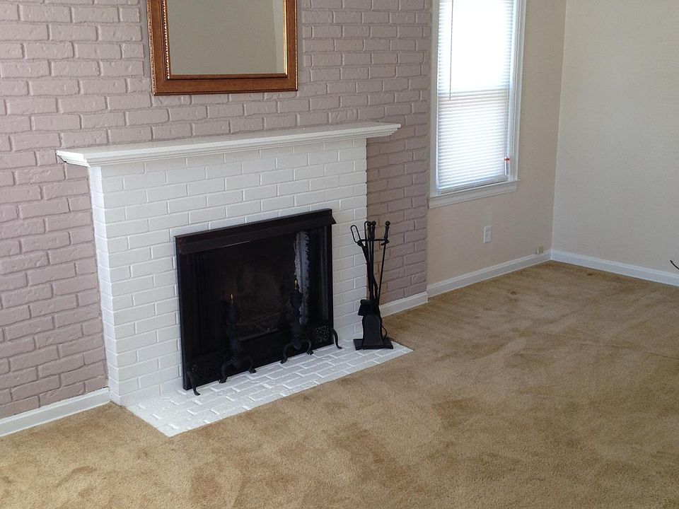 Functional fireplace in living room