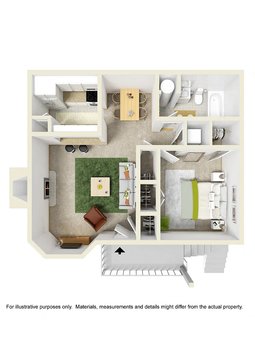 Floor plan Small 1 Bed
