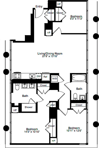 Floor plan Three Bedroom A 20