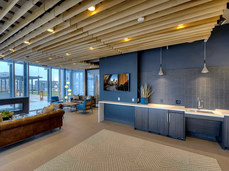 3rd floor lounge with kitchenette