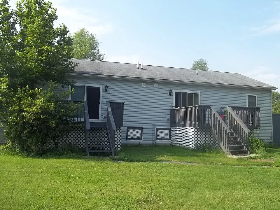 Deck is off the kitchen