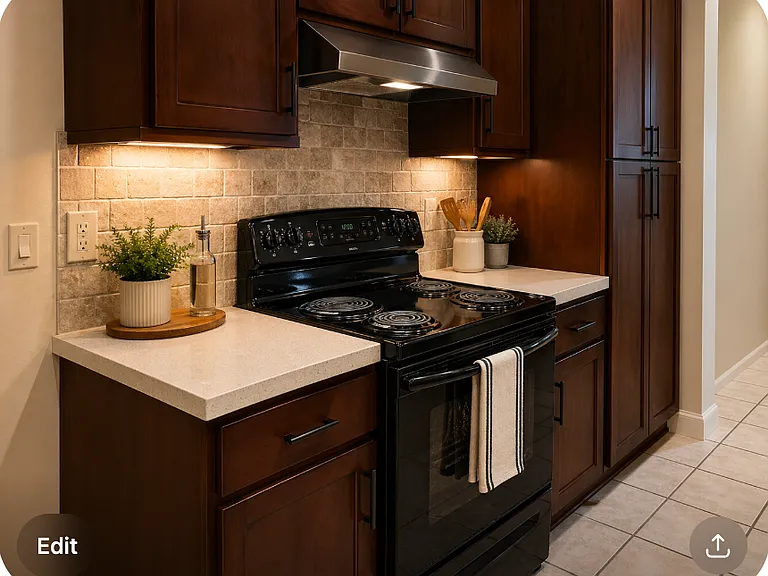 New cabinets in the kitchen