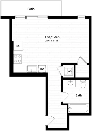 Floor plan A - Studio