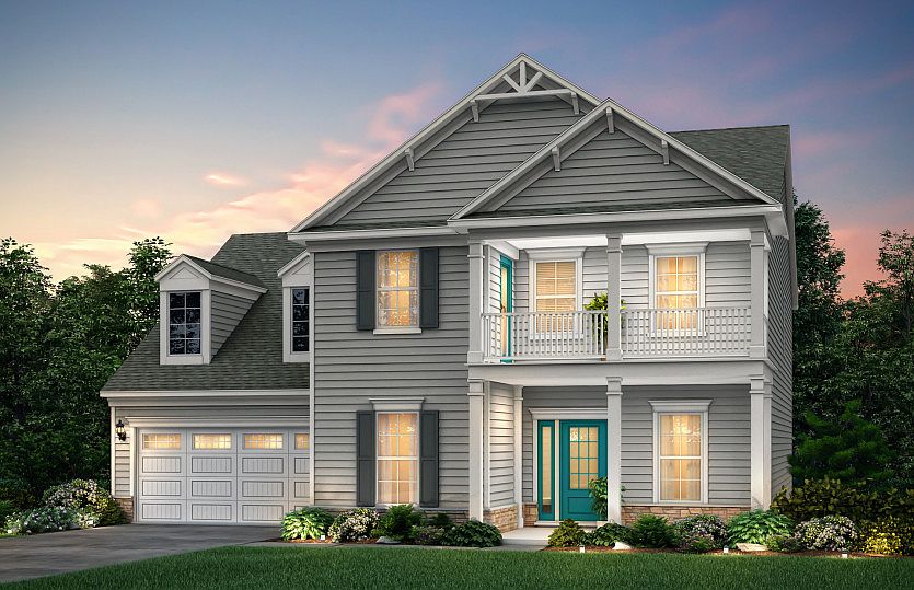 Northridge Exterior 4 features siding, stone accents and double front porch.